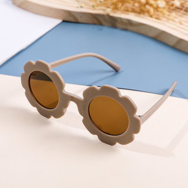 GAFAS FORMA FLOR CAFE-GRIS