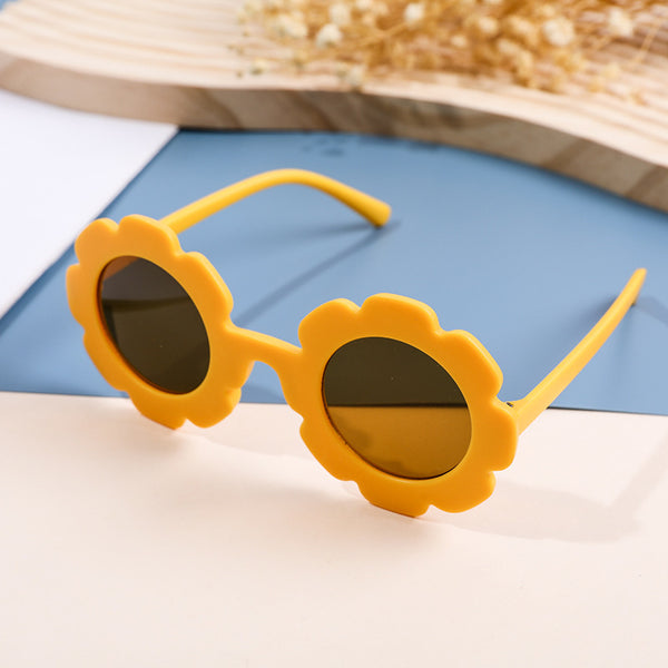 GAFAS FORMA FLOR AMARILLAS