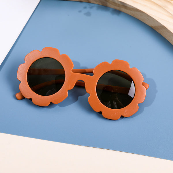 GAFAS FORMA FLOR CAFE LADRILLO