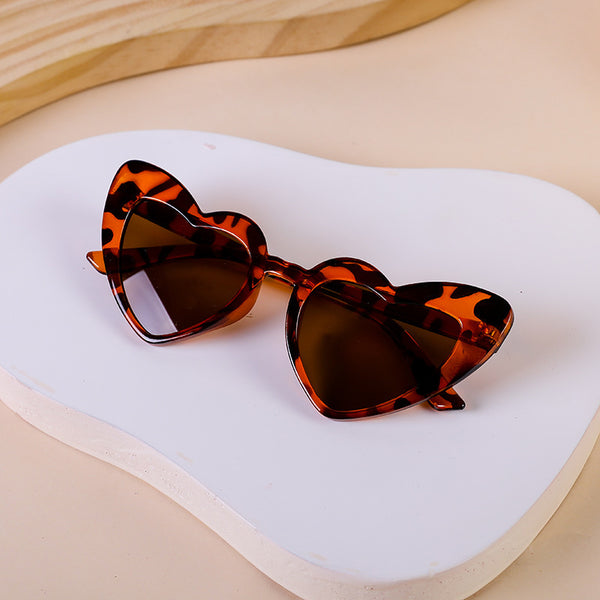 GAFAS CORAZON ALARGADO CAFE