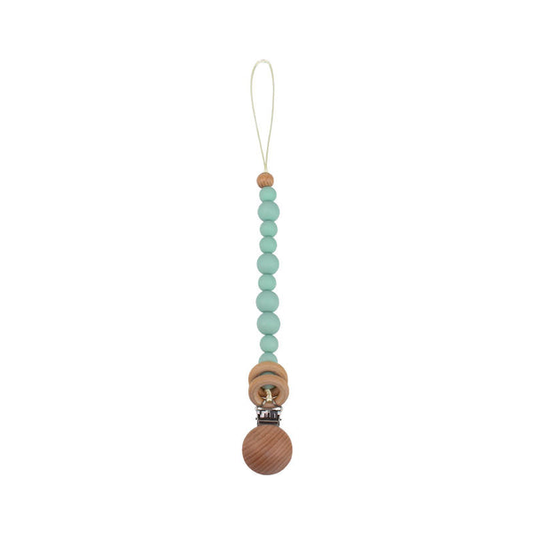 CLIP CHUPO BOLAS DE MADERA Y VERDE