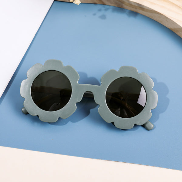 GAFAS FORMA FLOR VERDE- GRIS