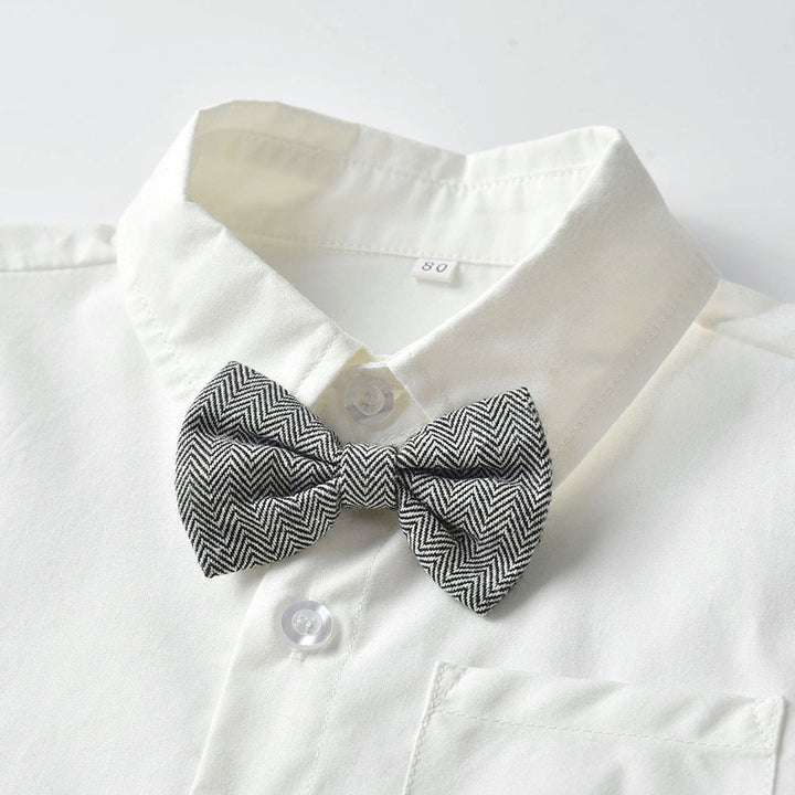 CONJUNTO PANTALON GRIS CORBATIN 