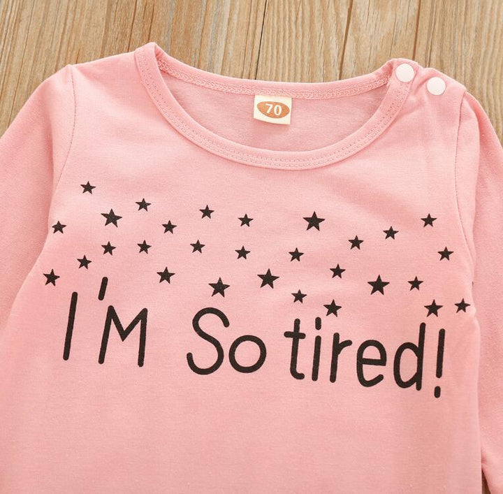 ENTERIZO PIJAMA I'M SO TIRED ROSADA