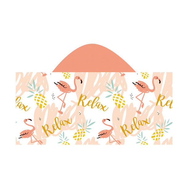 TOALLA CHOMPA FLAMINGOS DURAZNO- ROSADO