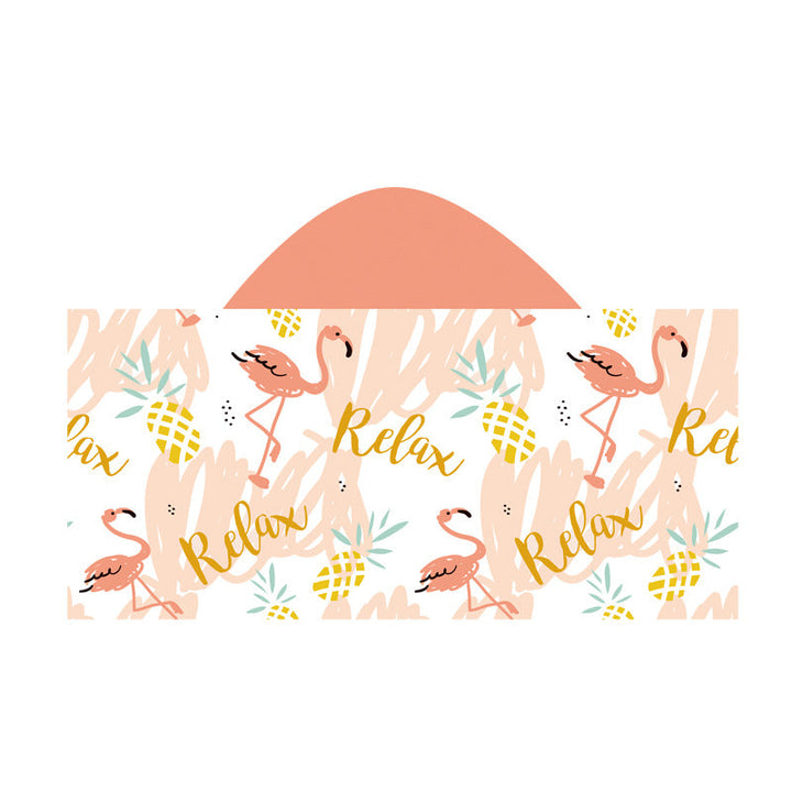 TOALLA CHOMPA FLAMINGOS DURAZNO- ROSADO