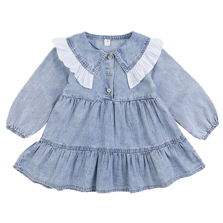 VESTIDO DE BLUE JEAN CUELLO MANTEL